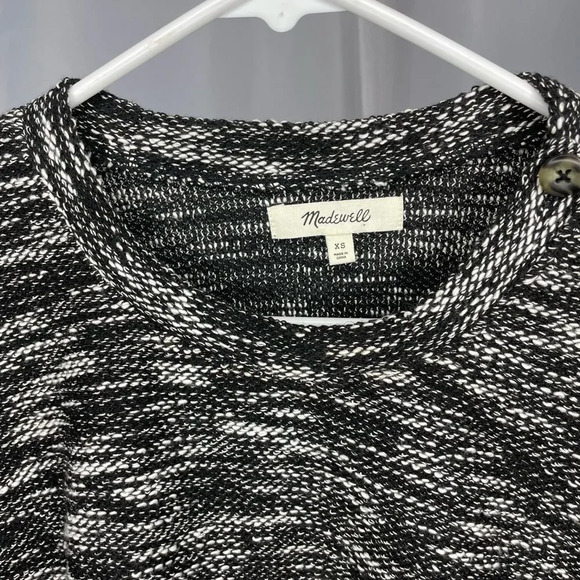 Madewell | NWOT Marled Sweater w/ Relaxed Sleeve & Button Shoulder Detail | XS - Picture 3 of 5